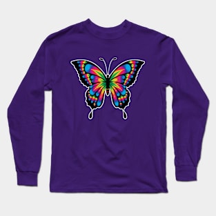 🦋 Beautiful Fairy Tale Fantasy Land Prismatic Butterfly Long Sleeve T-Shirt